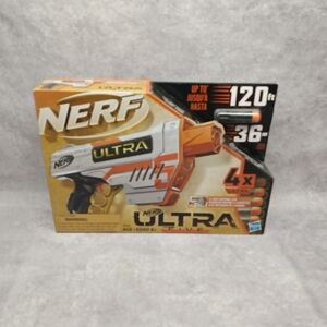 NERF Ultra Five Blaster - 4 Dart Clip, Range 120ft, 4 Nerf Darts, New NIB
